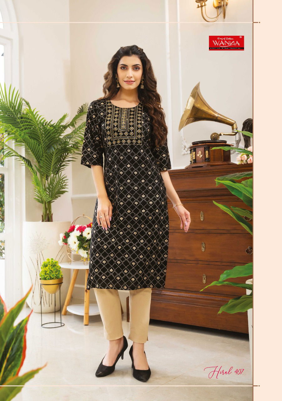 Wanna Hiral 4 Regular Wear Rayon Designer LAtest Kurti Collection